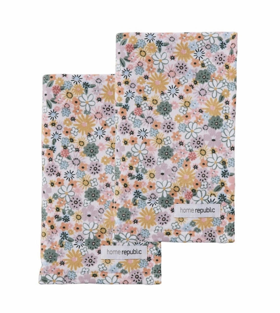 Home Republic Tiny Floral Hand Towel 2 Pack