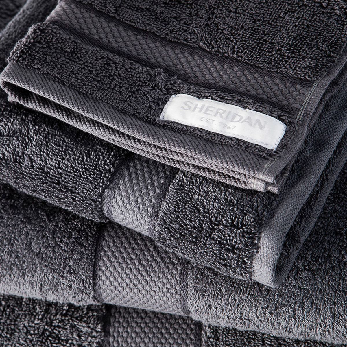Sheridan-Luxury Egyptian Towel in Graphite-Face Washer