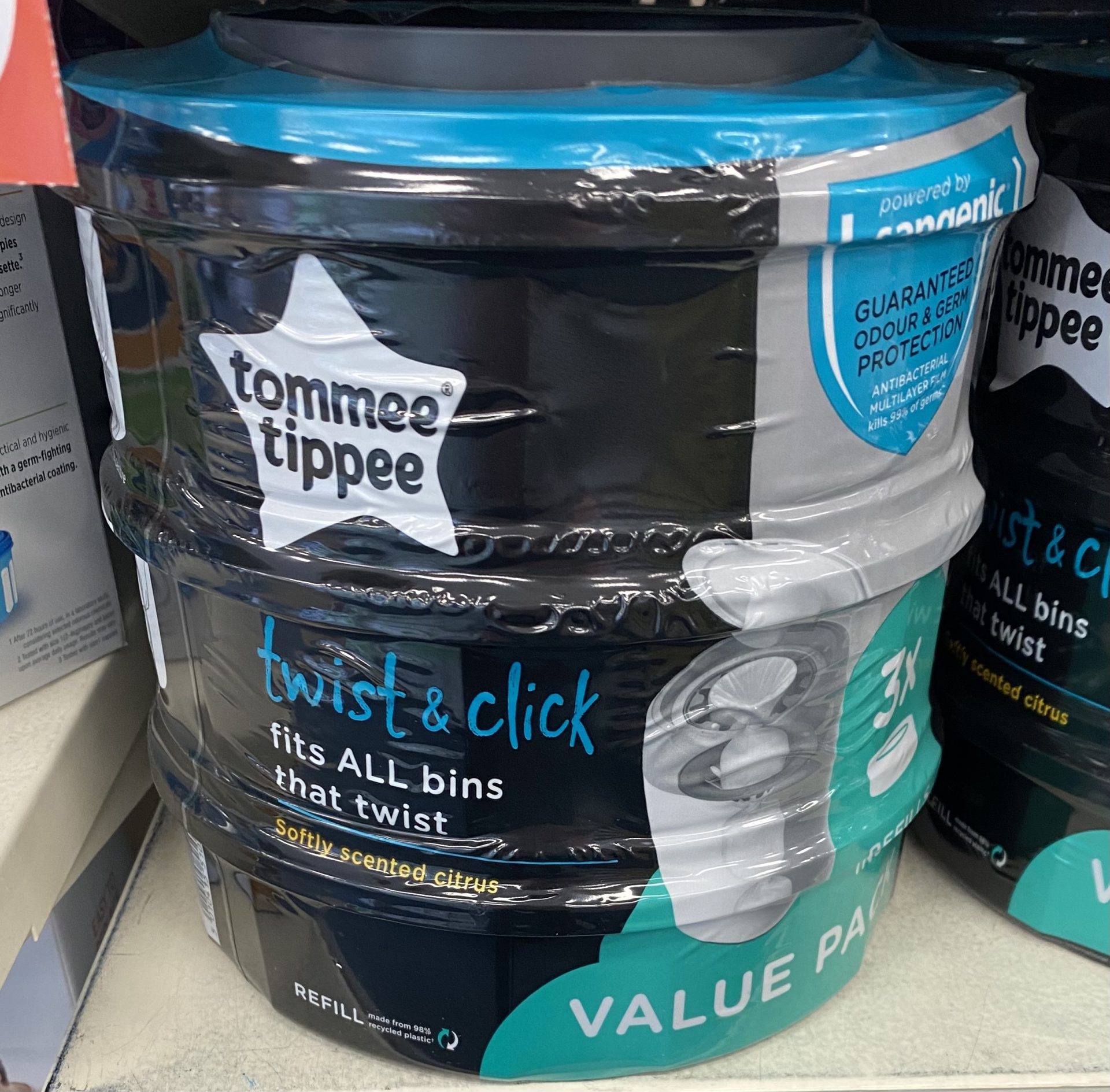 Tommy tippy twist and click bin liner