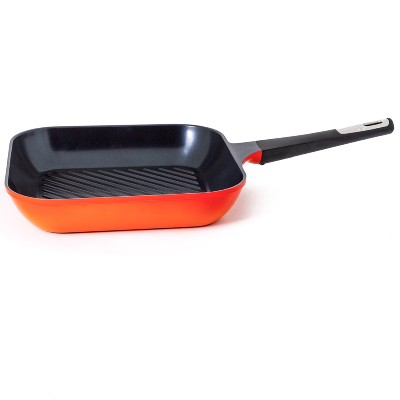 Neoflam Amie 28cm Grill Fry Pan Non-Induction Orange
