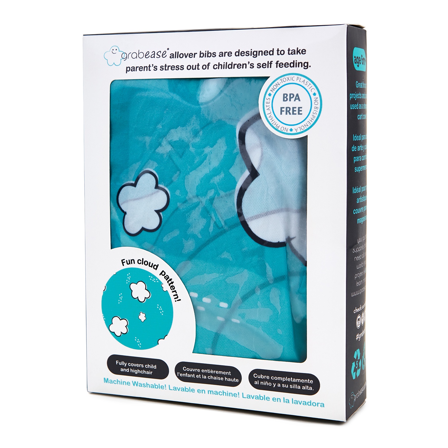 Grabease Allover Bib (Teal)