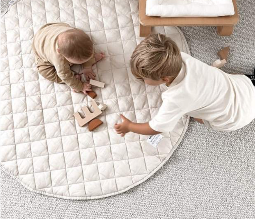 Quilted French Linen Play Mat
