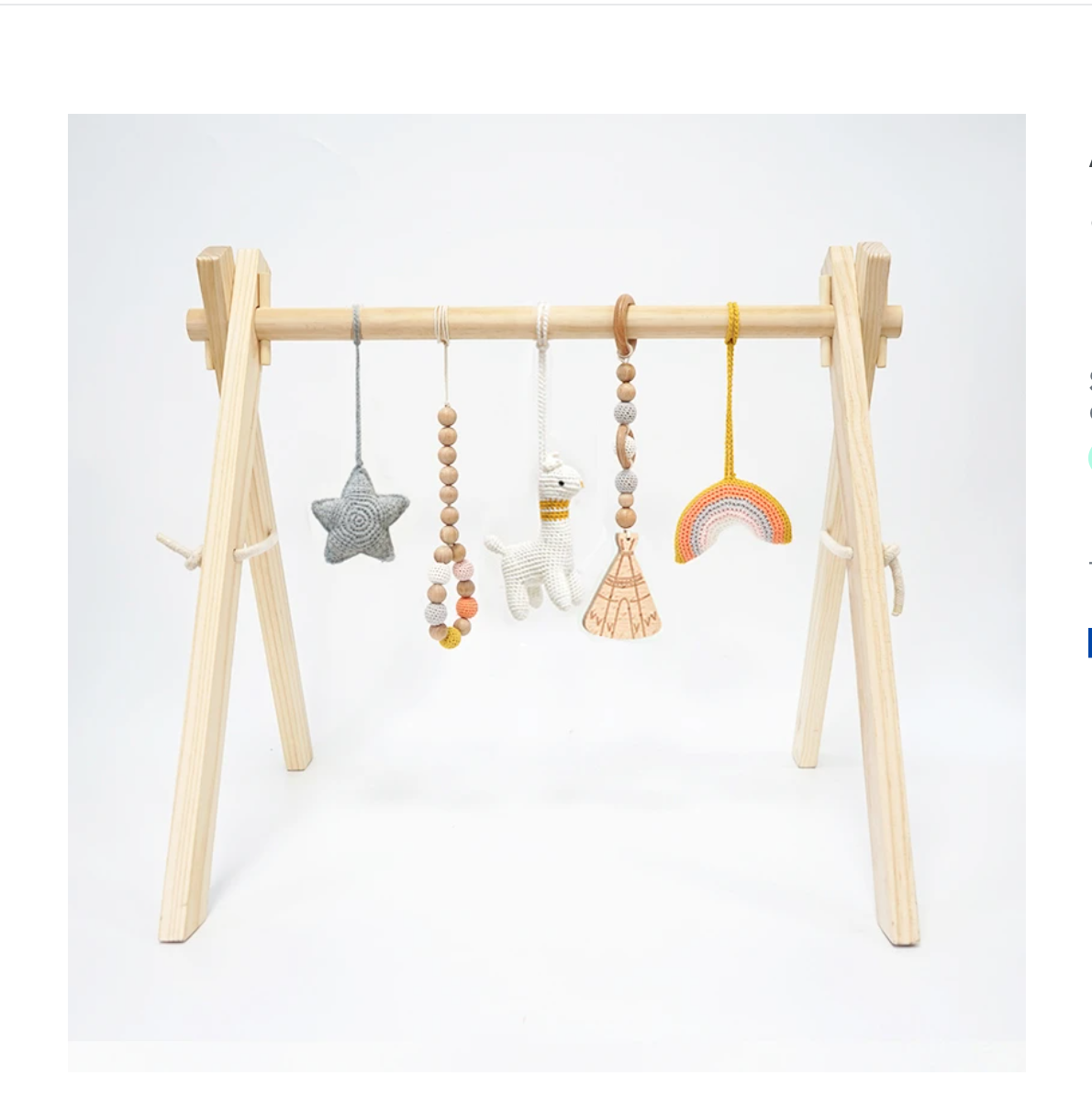 Baby Play Gym with Homemade Toys