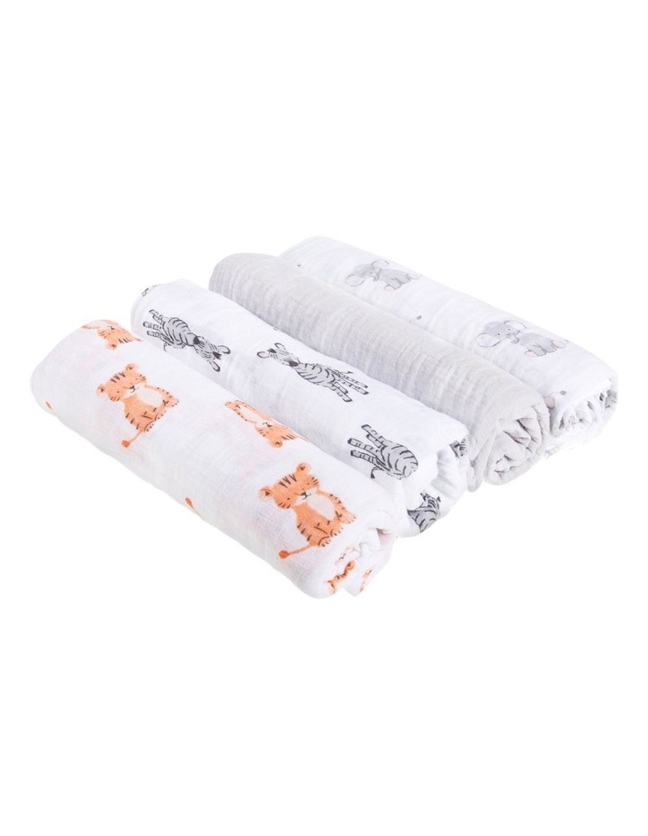 4 Pack Swaddles in Assorted Colours