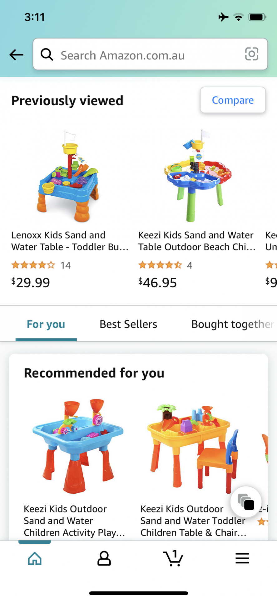 Water and sand activity table