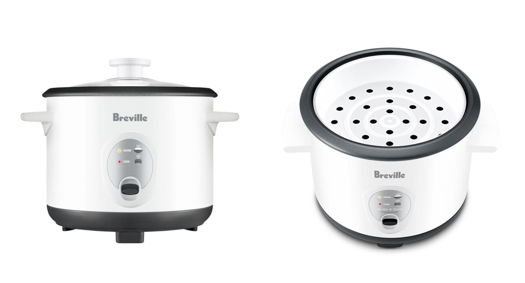 Breville The Set And Serve Rice Cooker in White LRC210WHT