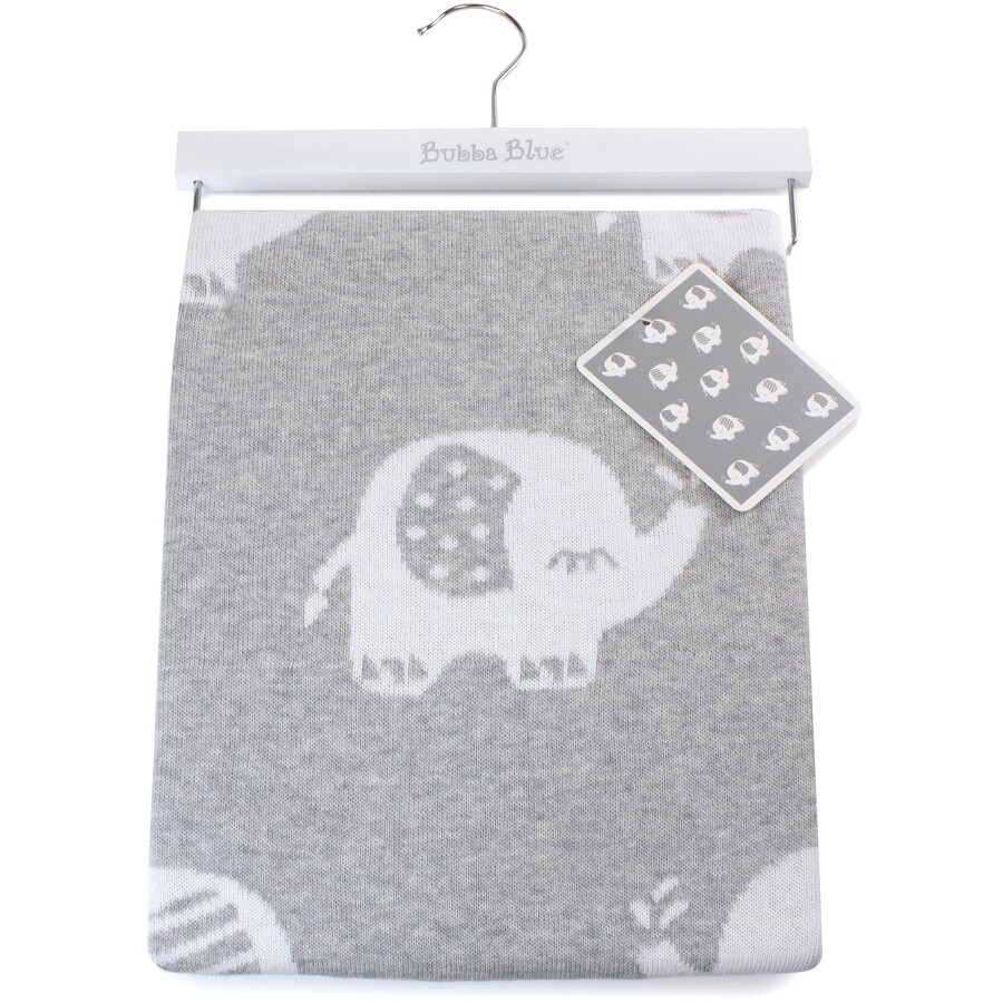 Bubba Elephant Cotton Knit Blanket