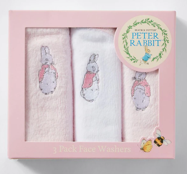 Peter rabbit face towels