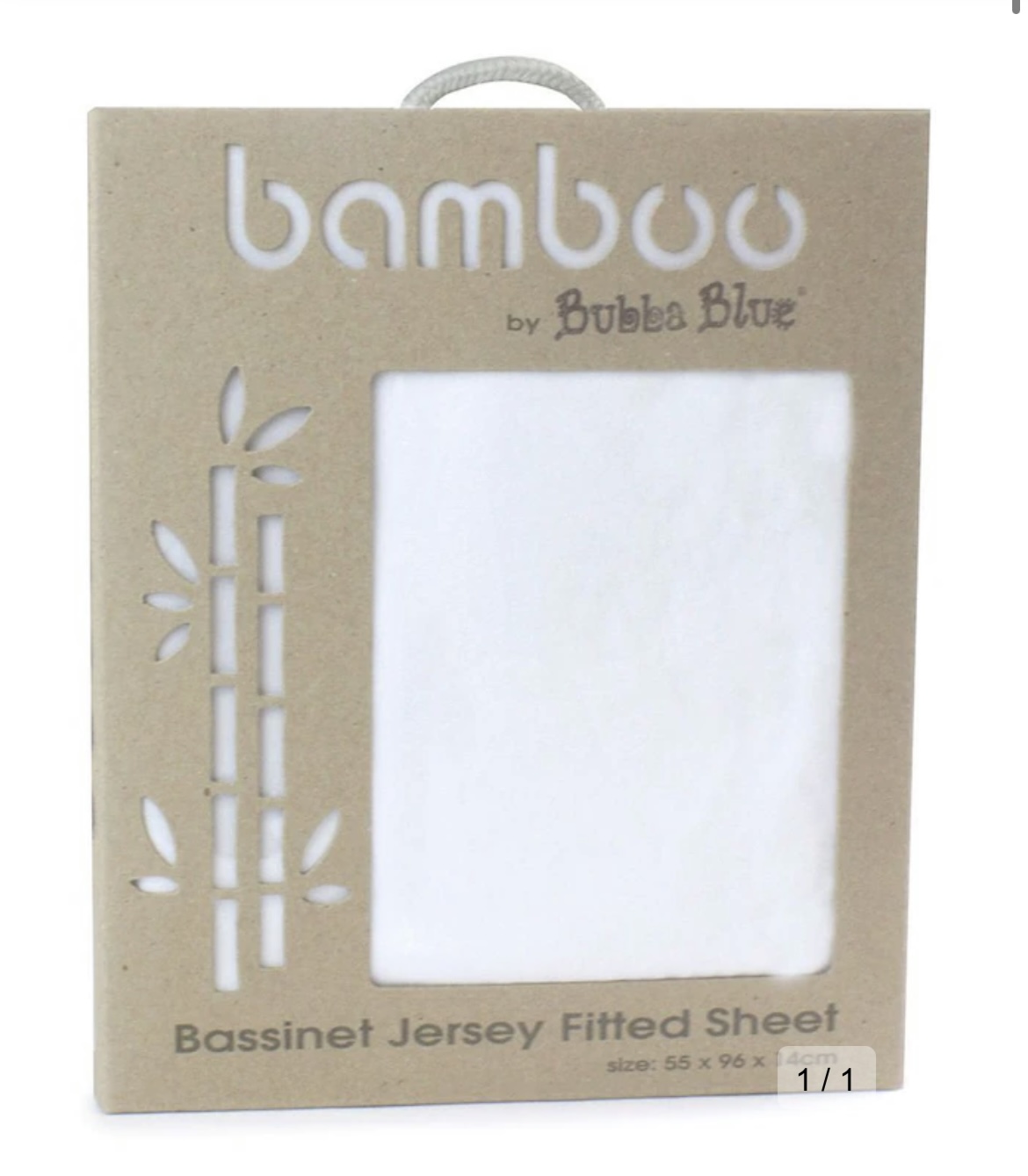 Bubba Blue Bamboo Bassinet Jersey Fitted Sheet
