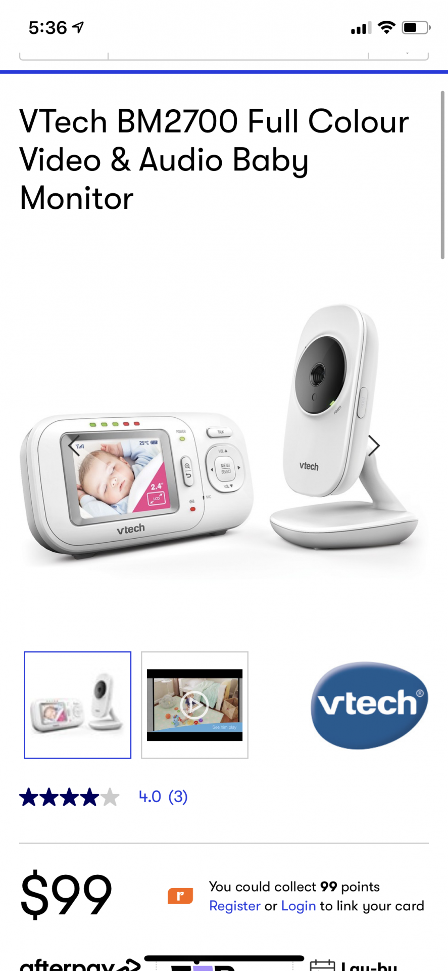 Baby Video/ Audio Monitor