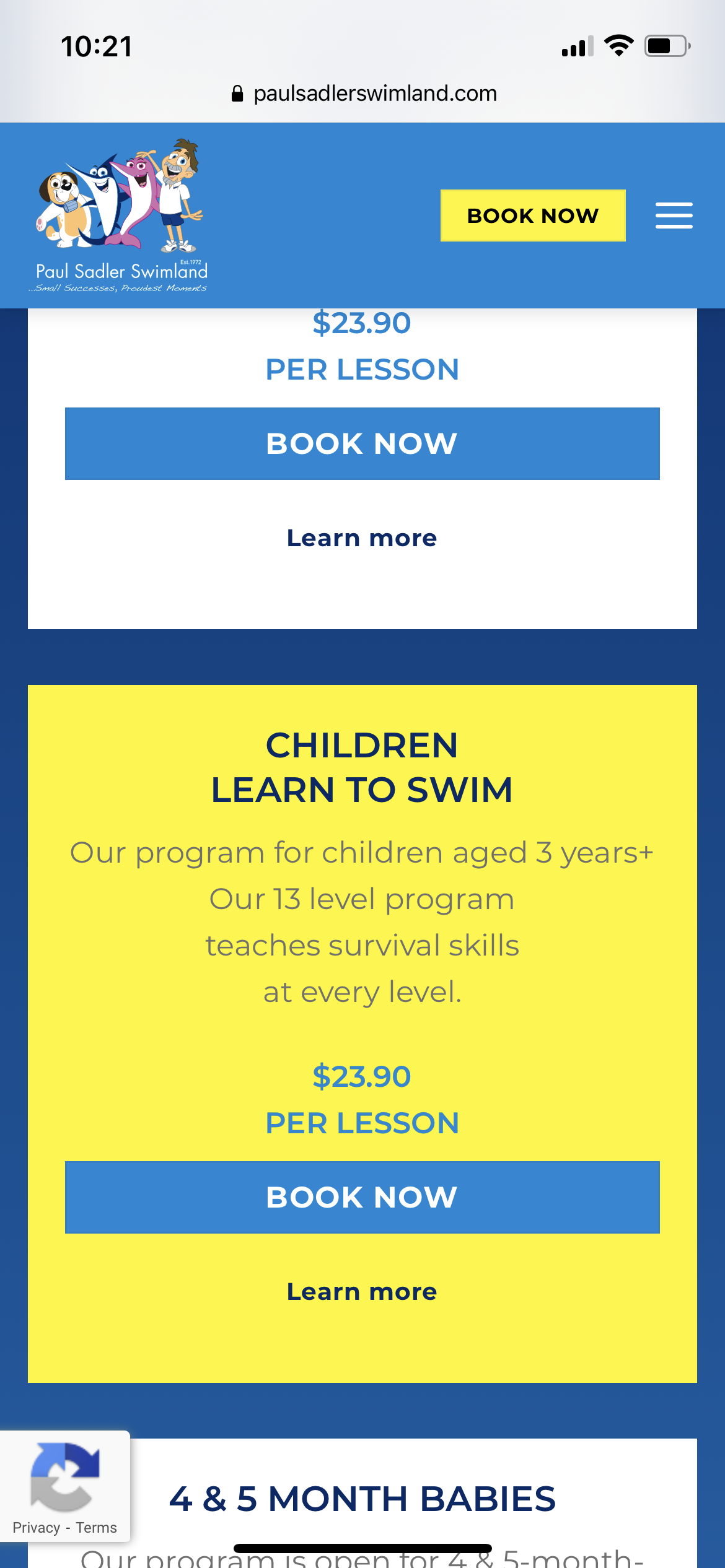 Paul Sadler Carrum Down Swimming Lesson