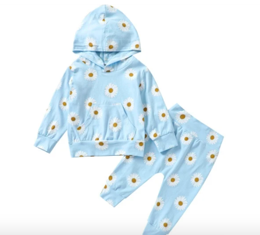 DAISY HOODIE SET - BLUE