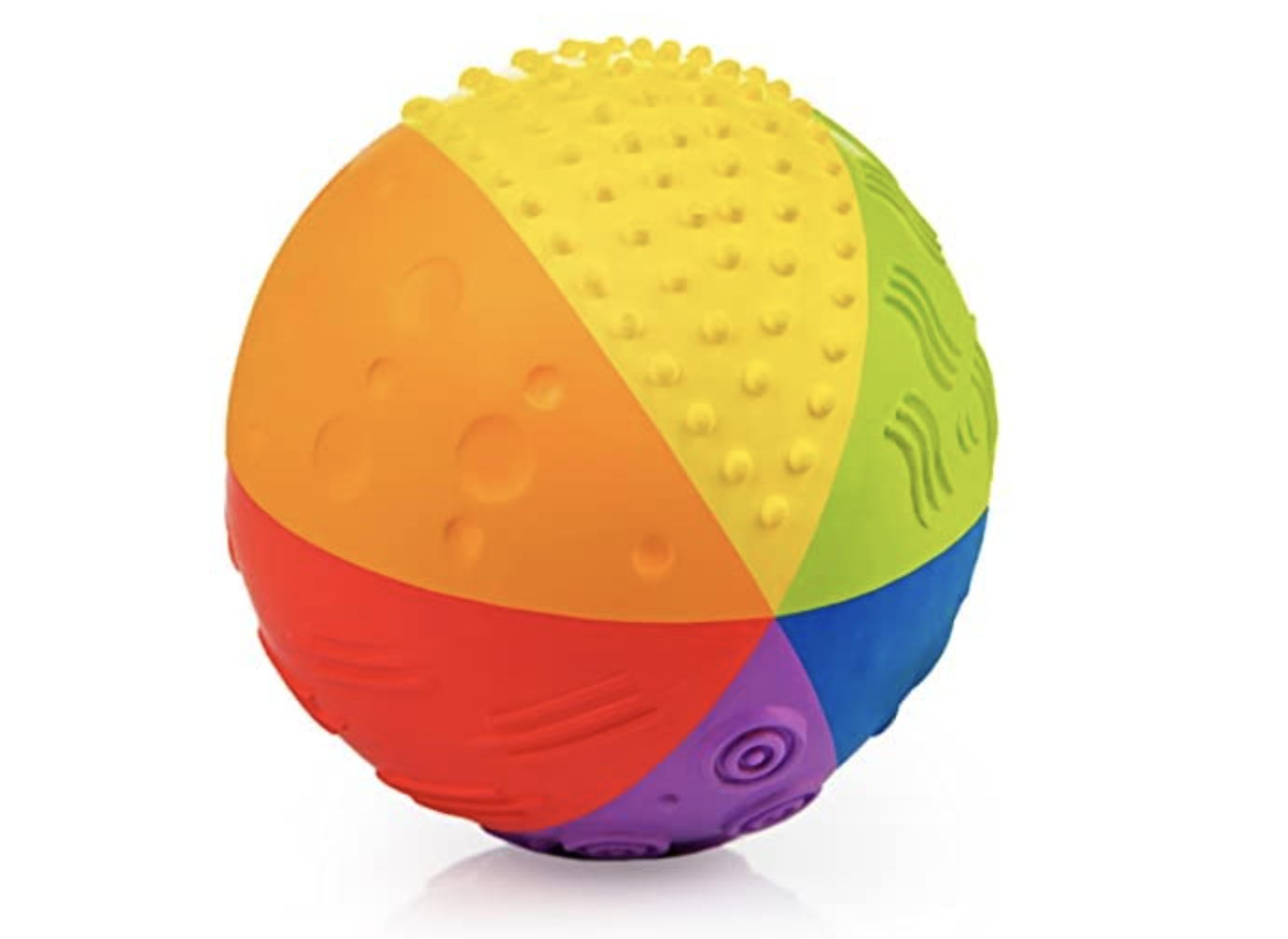CaaOcho Baby - 4 Natural Rubber Sensory Ball Rainbow