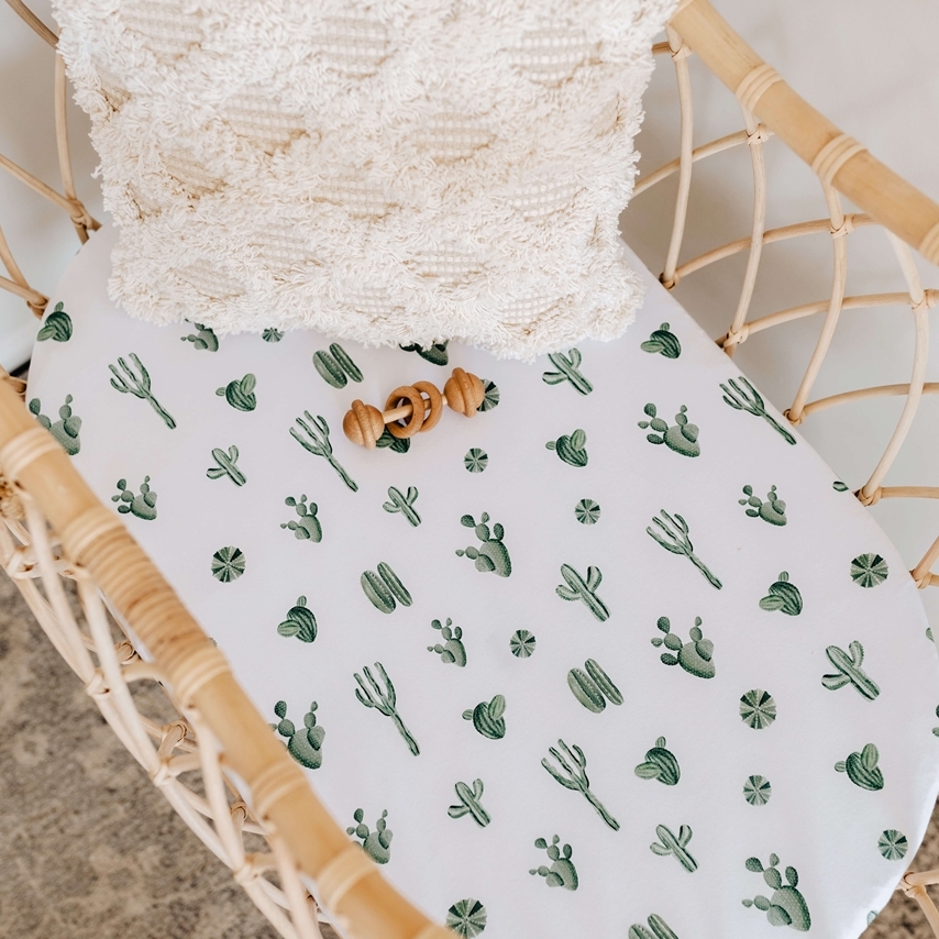 Snuggle Hunny Kids - Cactus | Bassinet Sheet / Change Pad Cover