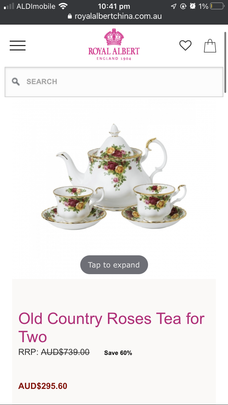 Royal Albert Tea for Two