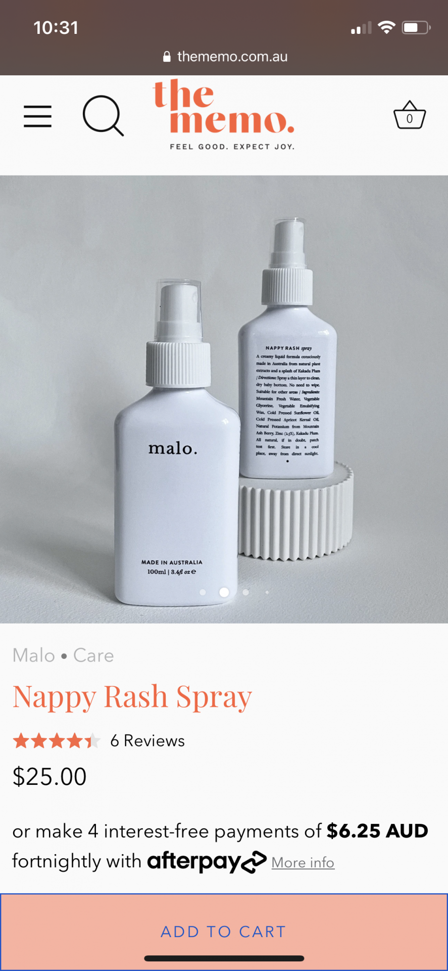 Nappy rash spray