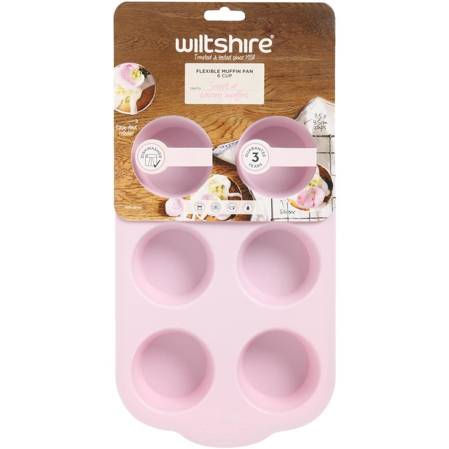 Wiltshire Bend N Bake 6 Cup Muffin Pan - Pink