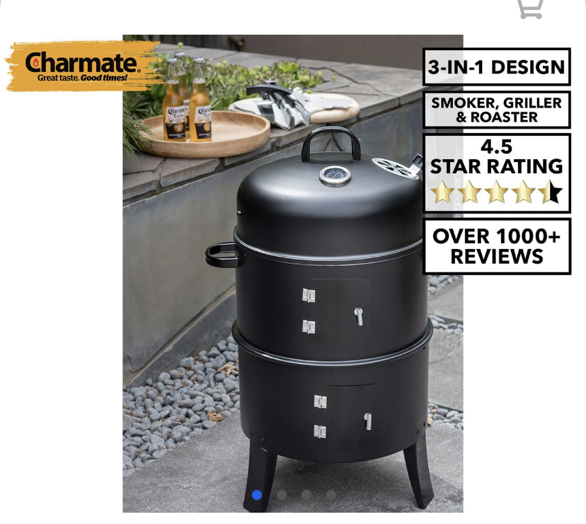 Charmate Lawson Junior Charcoal Smoker & BBQ