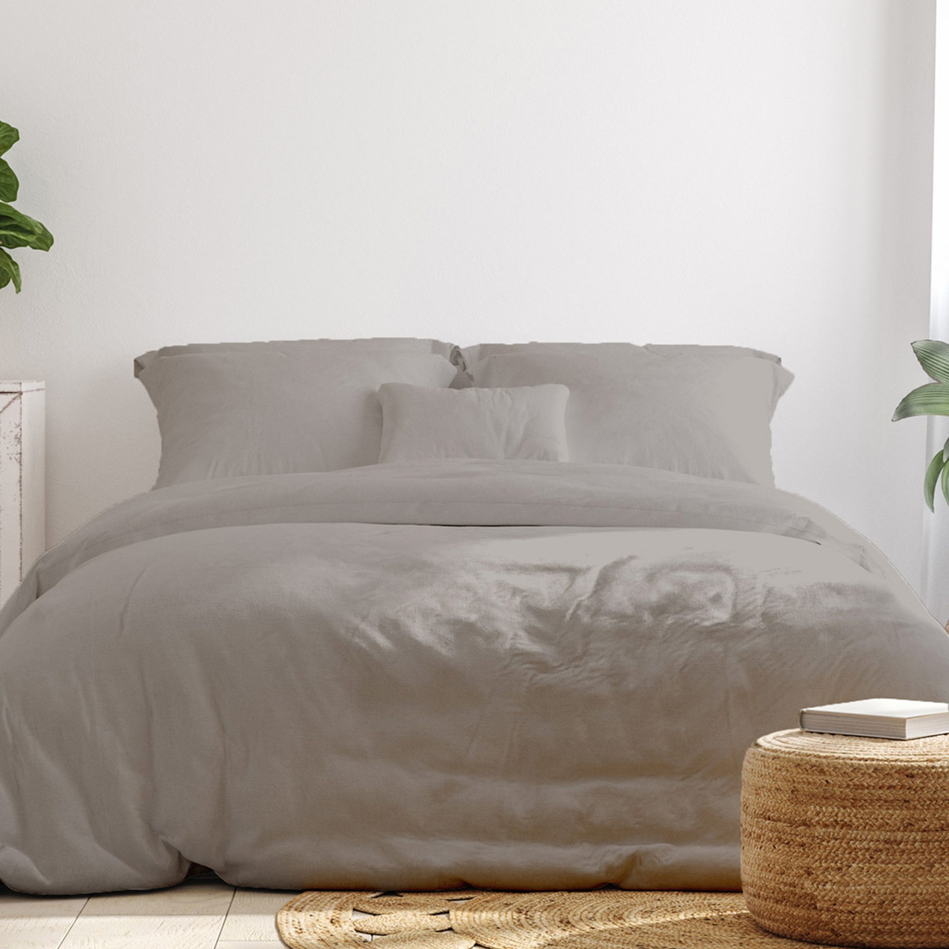 Bedding - size = queen - colour = dove