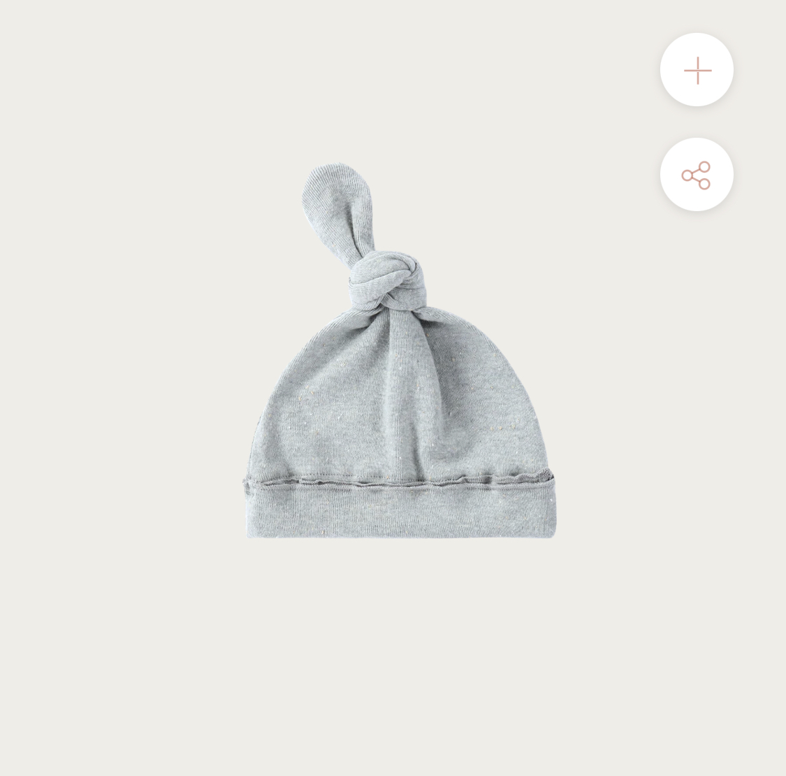 ORGANIC KNOTTED HAT. DEW SPECKLED