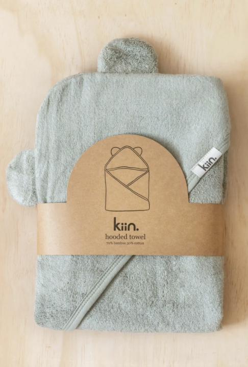 Hooded Towel - Sage | Kiin