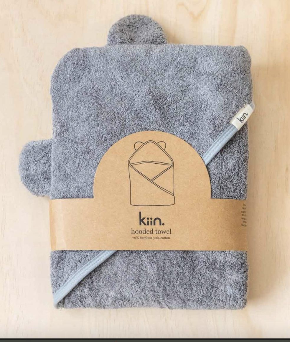 KIIN  HOODED BATH TOWEL - CLOUD