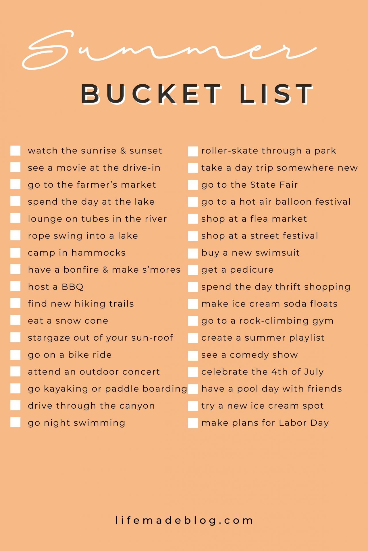 Bucket List Experiences
