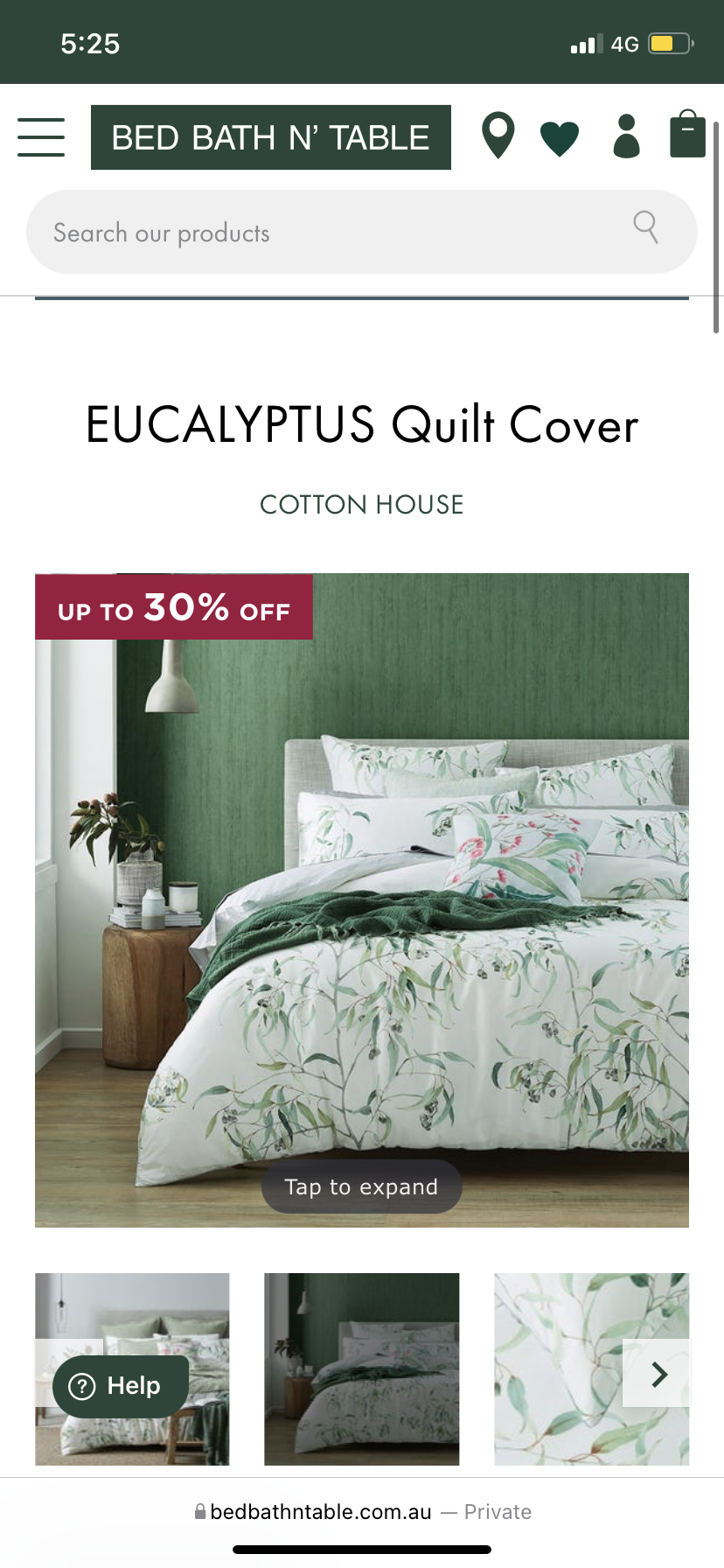 Eucalyptus Queen Bed Spread + Pillow Cases