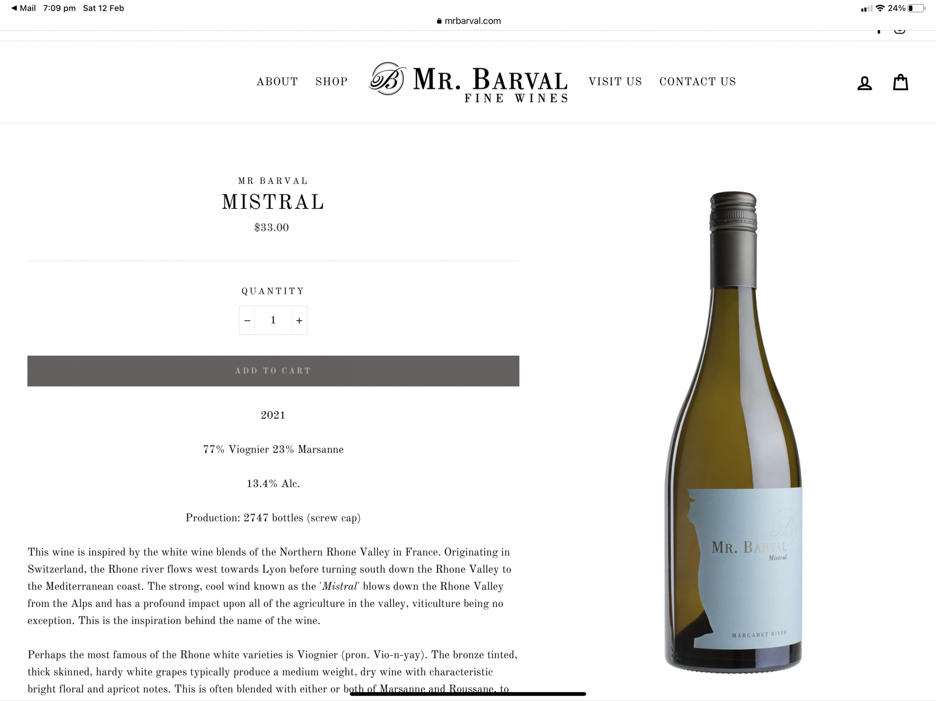 Mr Baval - Mistral Wine