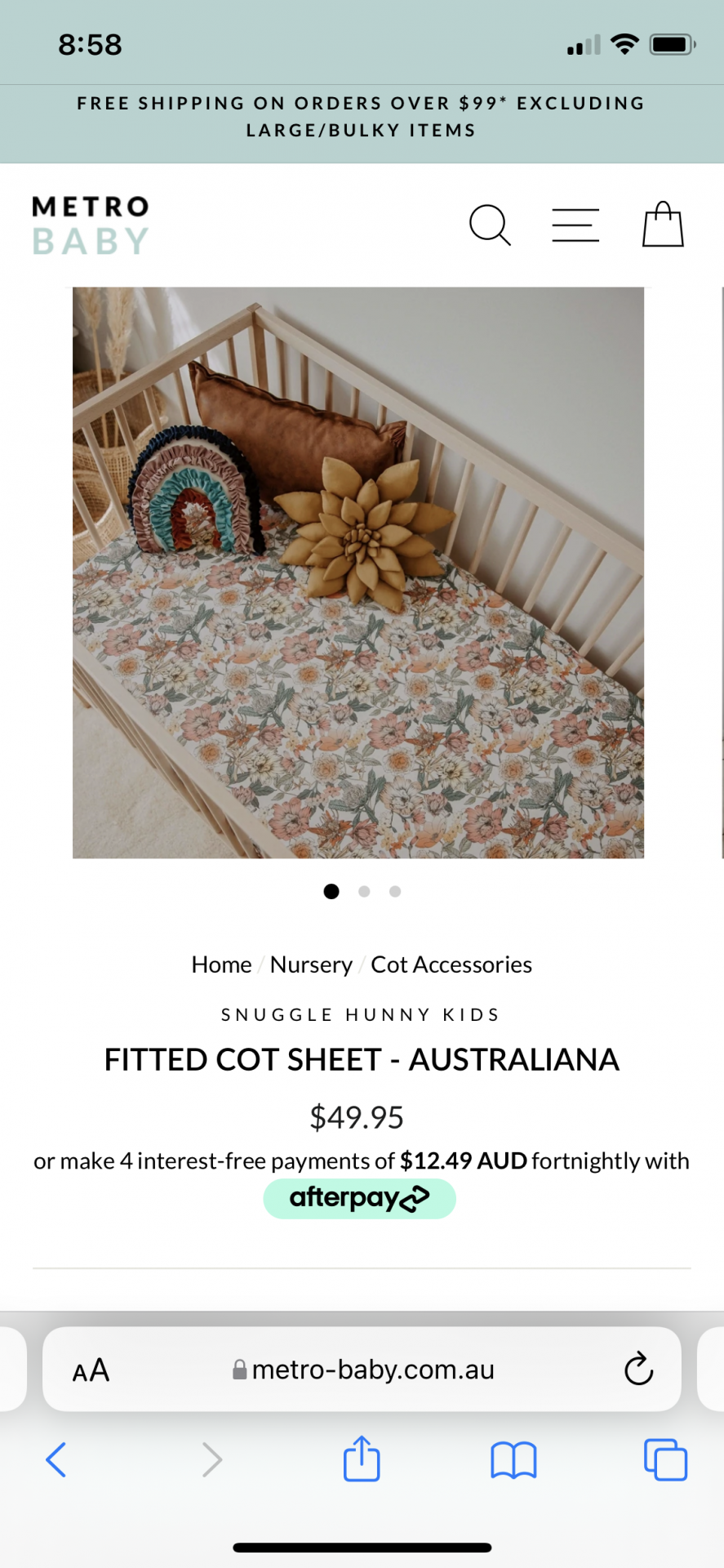Fitted Cot Sheet & Change Table Sheet
