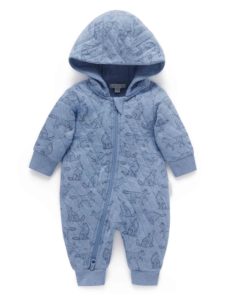Purebaby - Wolf Quilted Growsuit