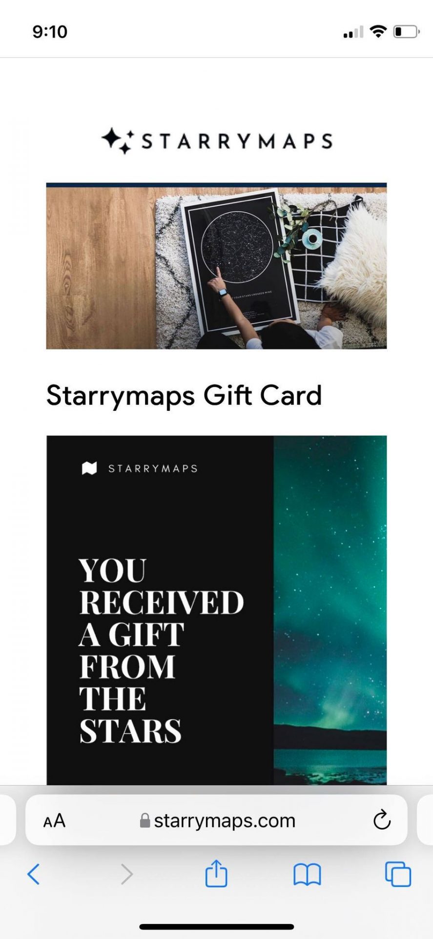 Starry Nights Gift Card