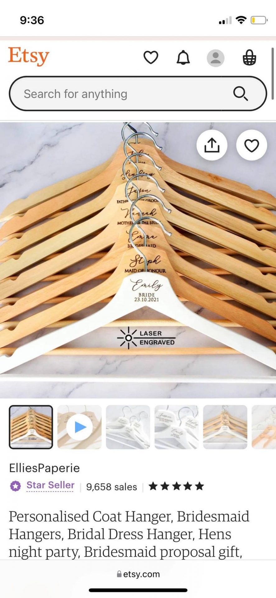 Bride White Coat Hanger