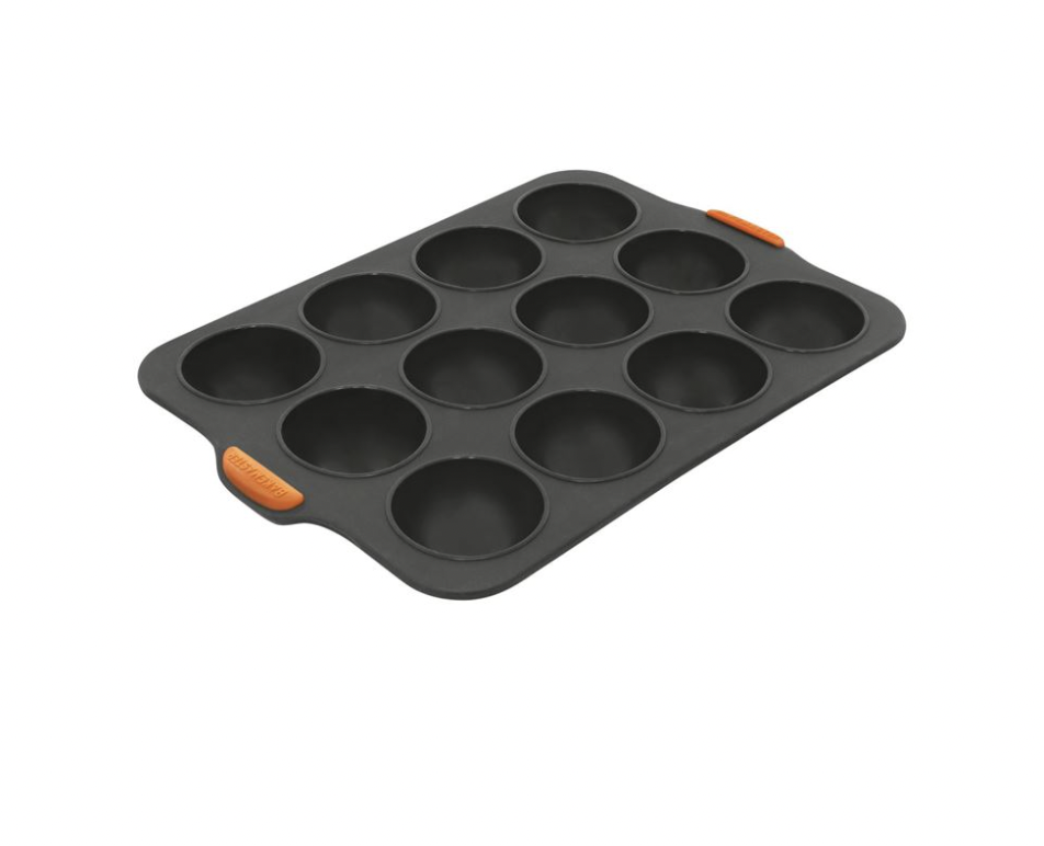 Bakemaster – Silicone 12 Cup Dome Tray Grey