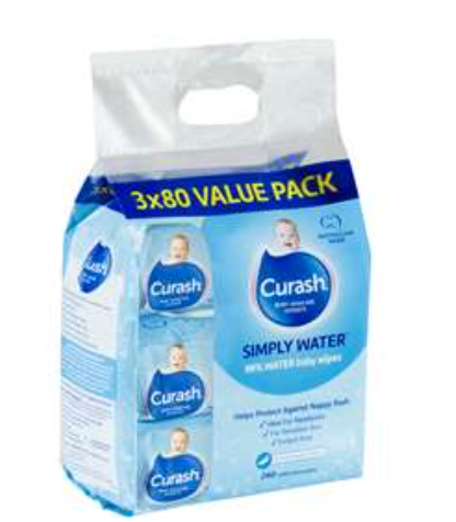 Curash Water Wipes 3 Pack