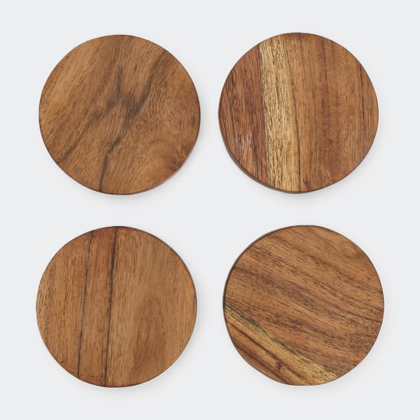 KMART - Set of 4 Acacia Wood Coasters