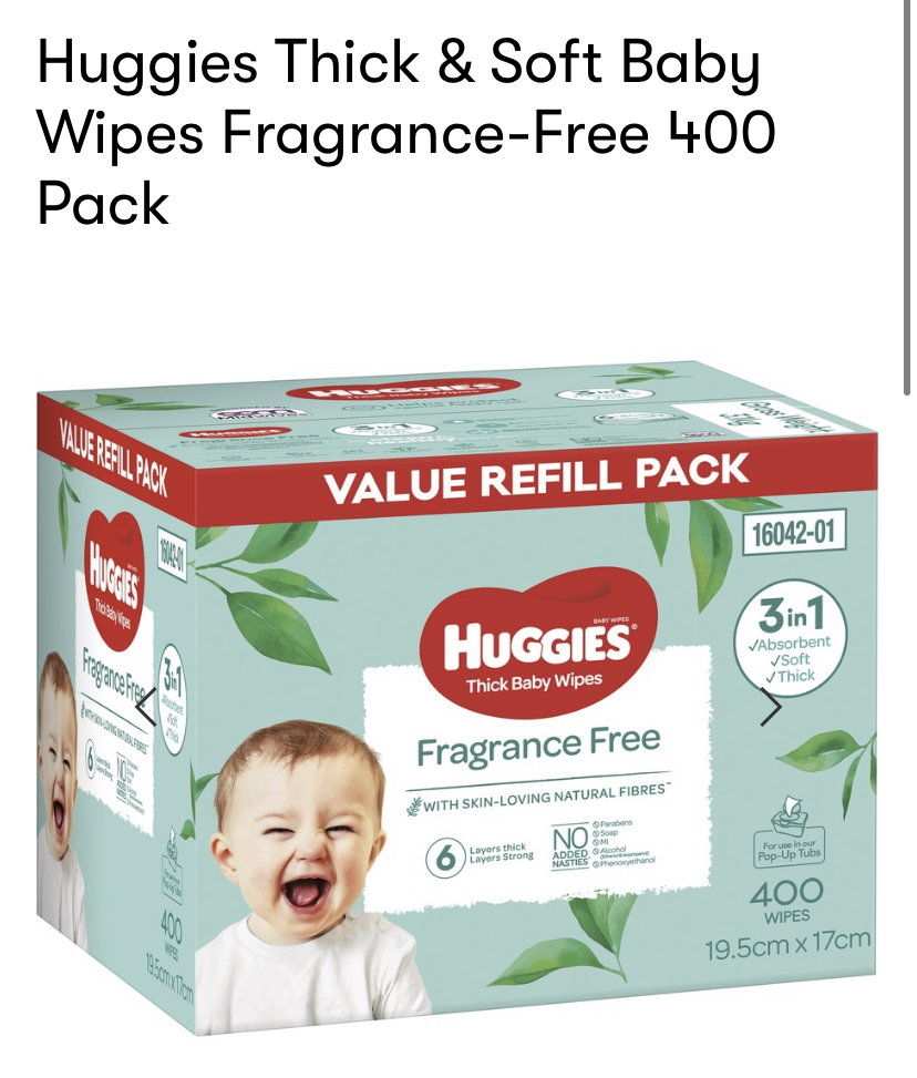 Huggies Fragrance Free Wipes