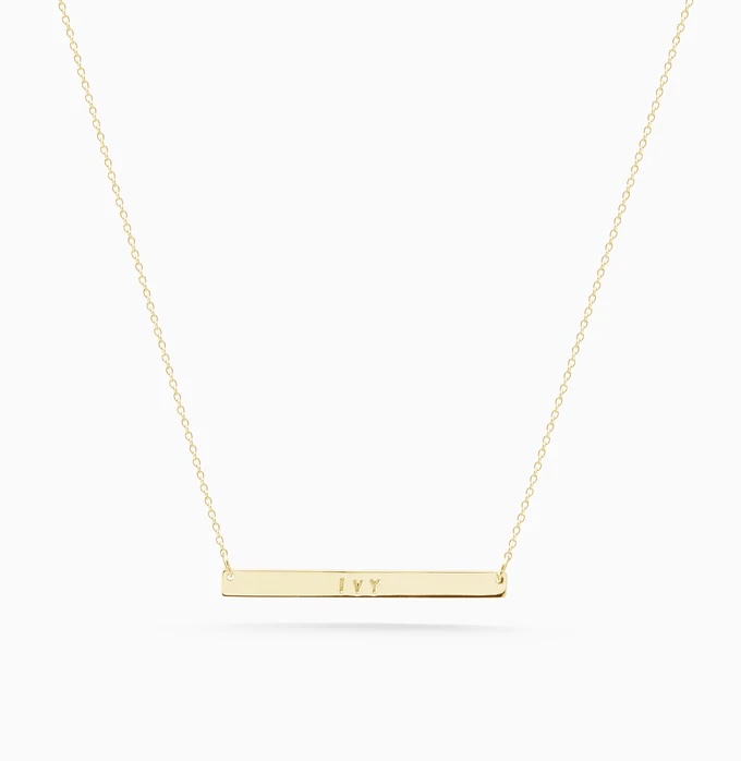 Personalised Tag Necklace Yellow Gold