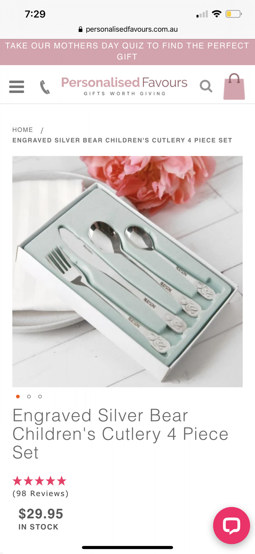 Personalised cutlery set
