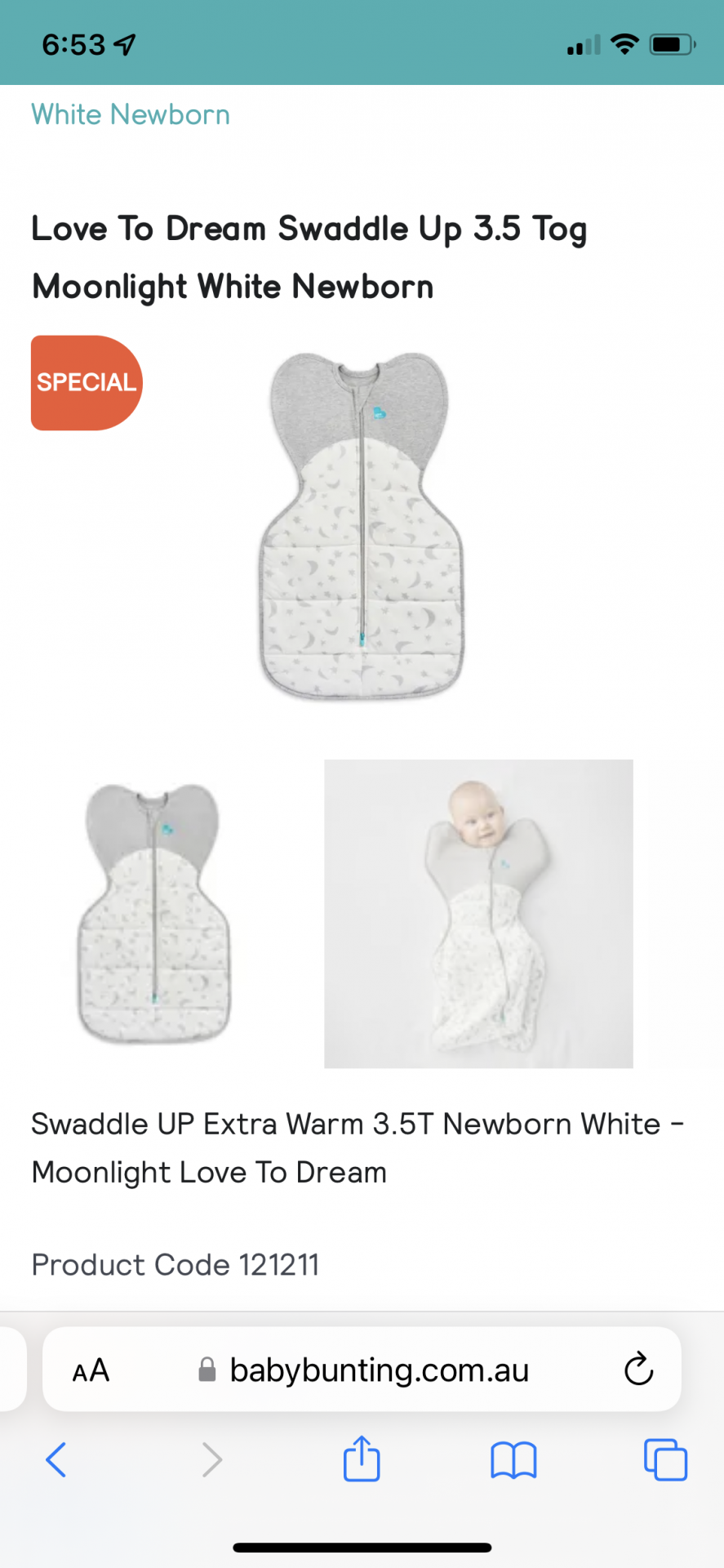 Newborn swaddle bag