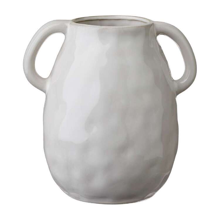 LIVING SPACE Winter Coastal 18.5 x 19 cm Ceramic Vase - WHITE