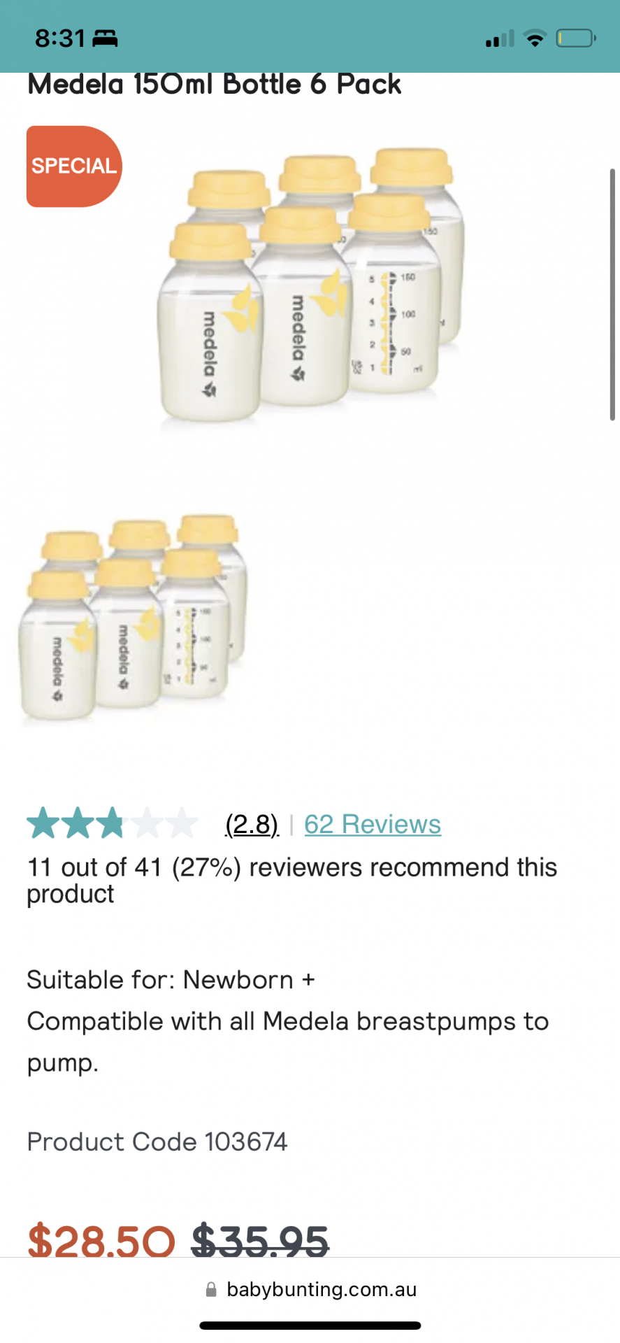 Medela Baby Bottles