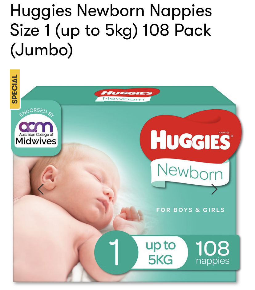 Huggies Newborn Nappies