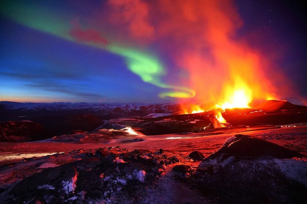 Iceland Volcanoes/Northern Lights
