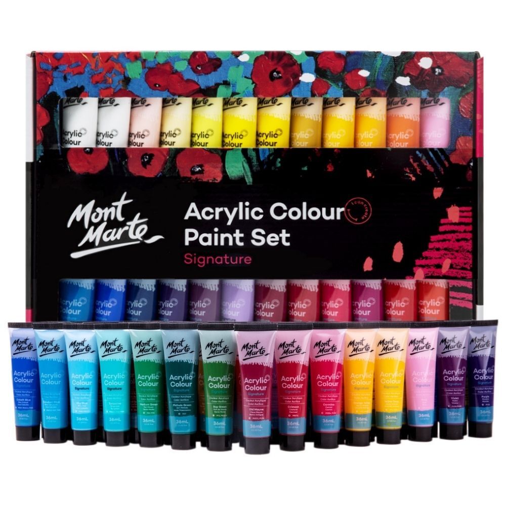 Monte Marte acrylic colour paintset from Arts Shed Online