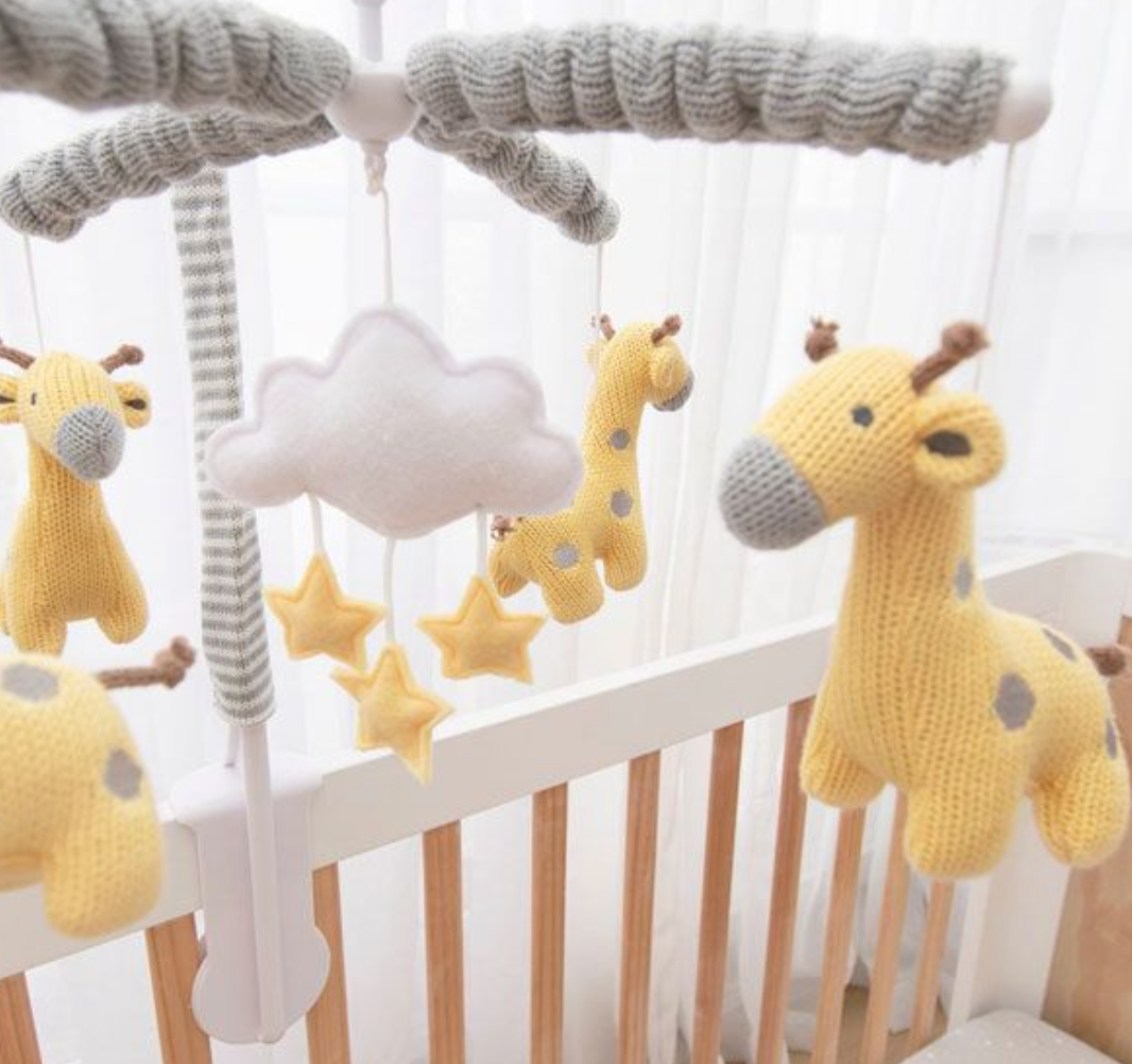 Living Textiles Whimsical Noah Musical Mobile Set Giraffe