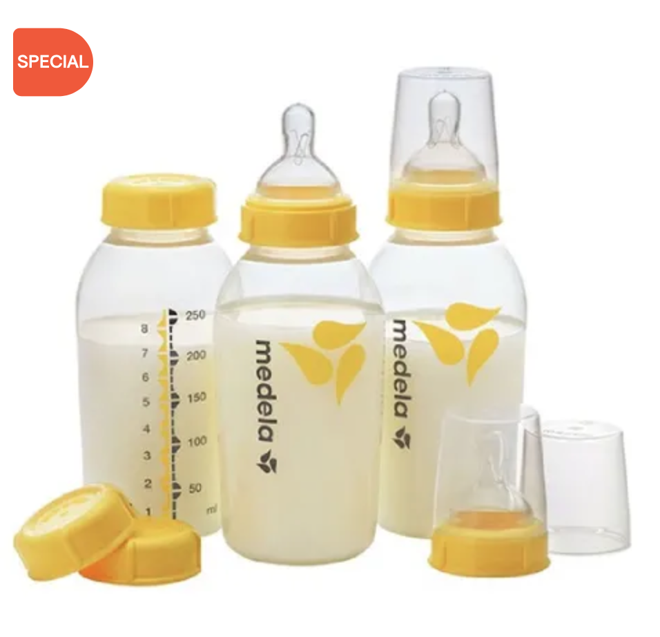 Medela 250ml Bottle & Wide Teats 3 Pack