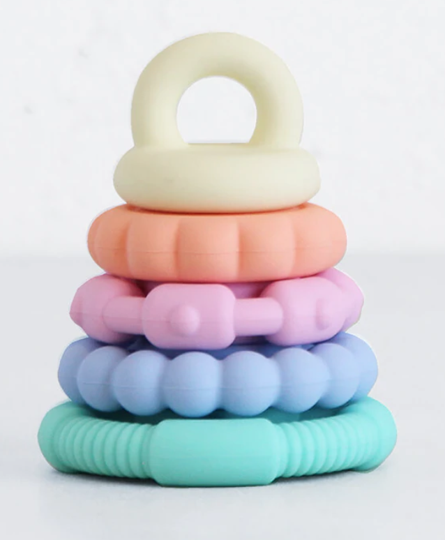 RAINBOW STACKER + TEETHER TOY | PASTEL