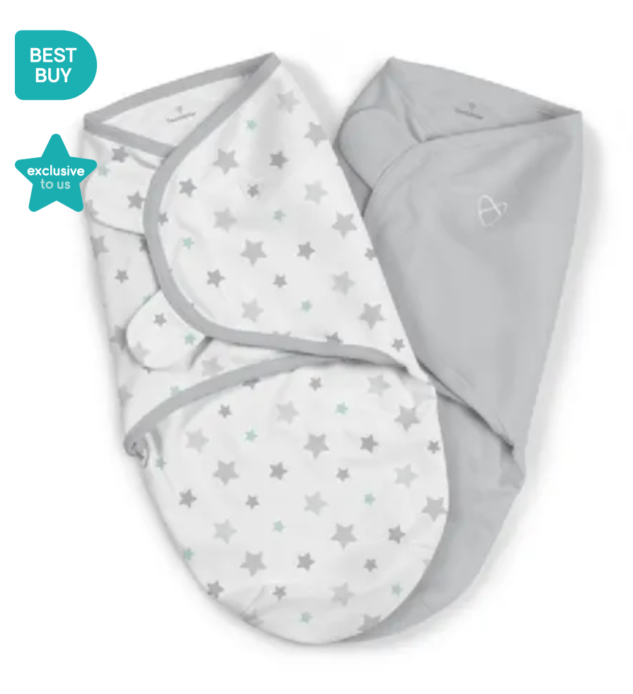 SwaddleMe Swaddle 0.3 Tog Starry Skies Small 2 Pack