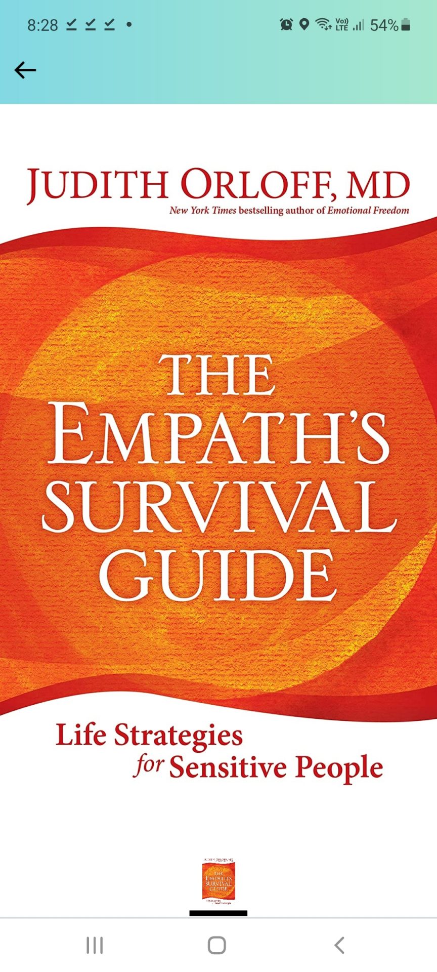 Book - The Empaths Survival Guide by Dr Judith Orliff *already purchased no longer available*